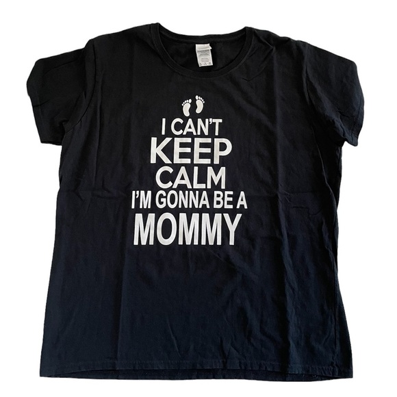 Gildan 100% Heavy Cotton Black Mommy-To-Be T-Shirt Women’s XL - Picture 1 of 6